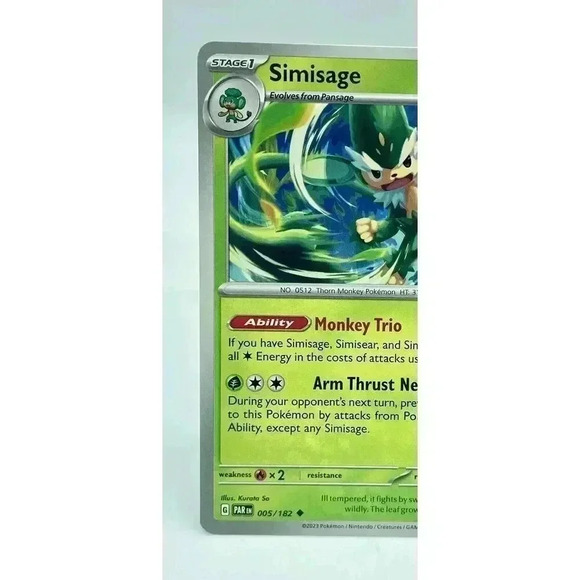 Simisage 005/182 Paradox Rift Non-Holo Pokemon TCG Mint Unplayed - Picture 2 of 6